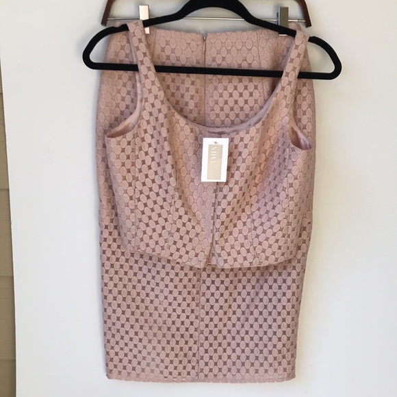 Intermix Embroidered Lace Pencil Skirt Top Set S - Picture 4 of 13